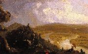 Thomas Cole Sketch for 'View from Mount Holyoke,  Northampton,Massachusetts, after a Thunderstorm Spain oil painting artist
